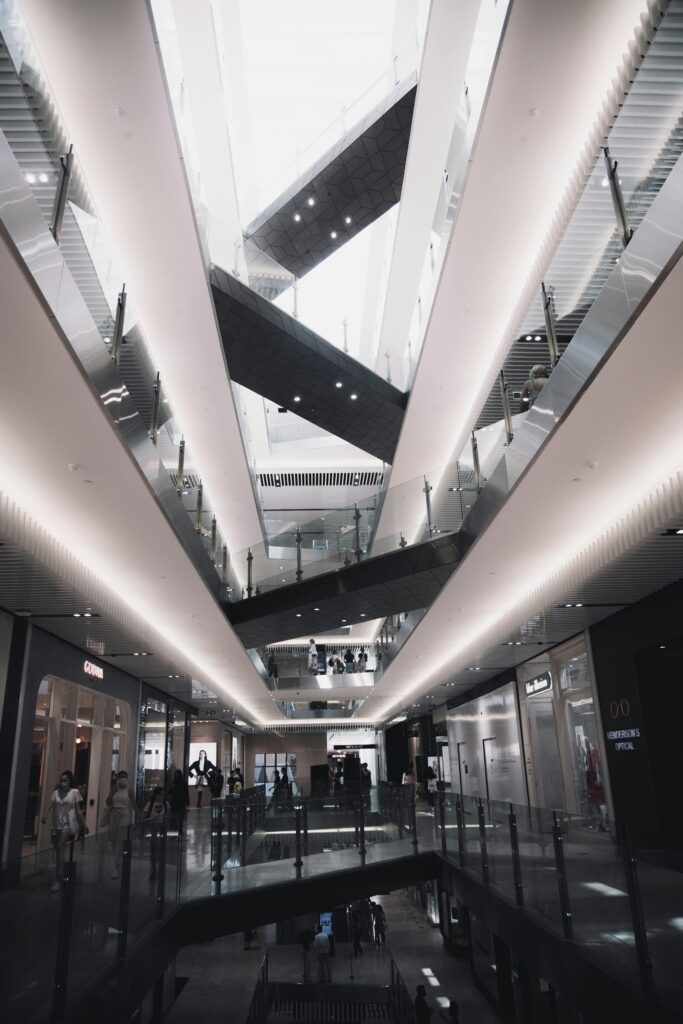 interior of shopping mall